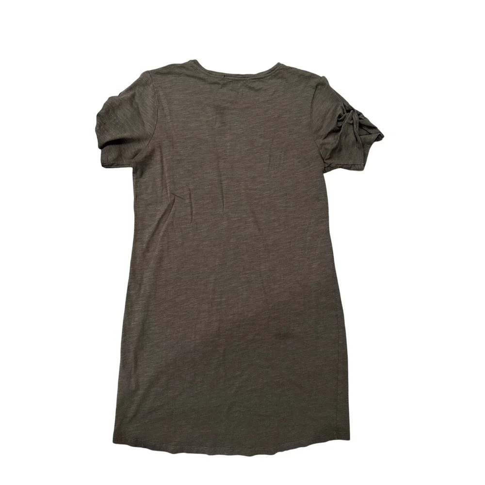 Sanctuary Olive Green Ruched Sleeve‎ Pocket Tunic Dress Womens Size Large